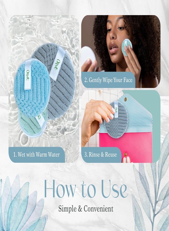 Ornic Reusable Makeup Remover Pads – Ultra-Soft Microfiber Face Pads – Eco-Friendly Facial Cleansing Discs for All Skin Types – 3 Sizes for Full Face & Eyes - Image 5